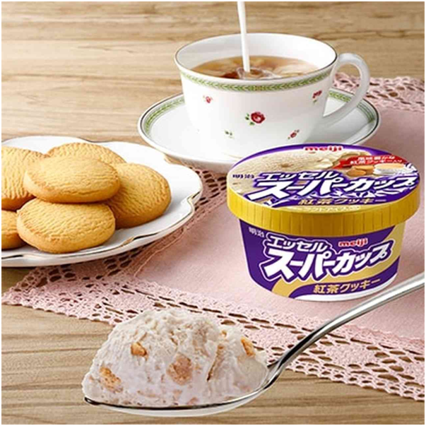 「明治 エッセル スーパーカップ 紅茶クッキー」風味豊かな紅茶クッキー入り発売！
